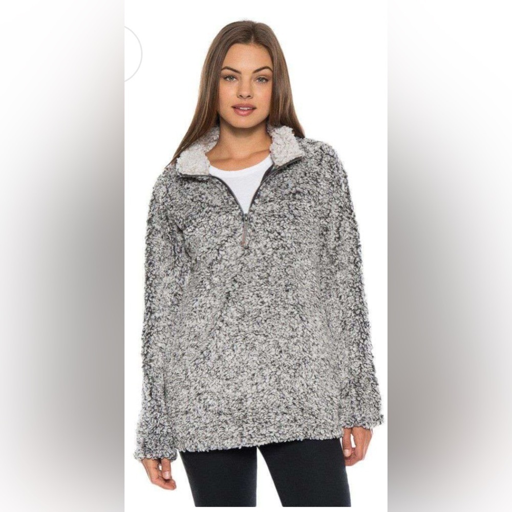 True Grit (Dylan) Frosty Tipped Stadium Pullover | Charcoal | Women’s Medium